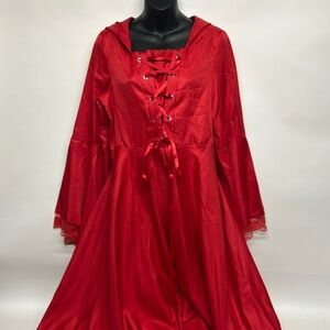 Women’s size small red cosplay Gothic renaissance, which outfit with hood